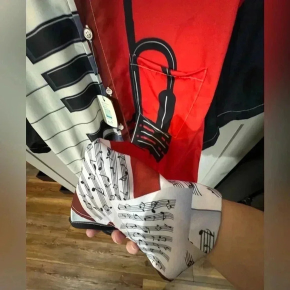 Royaura Men's Nostalgic Music Shirt Short Sleeve Shirt- L NWT - Picture 9 of 11